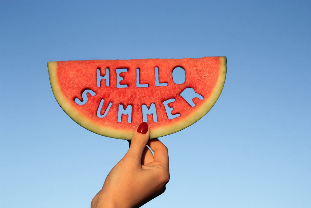 Hello Summer in watermelon for sober vacation