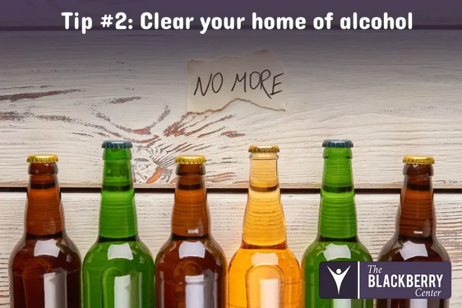 Tip #2: Clear your home of alcohol