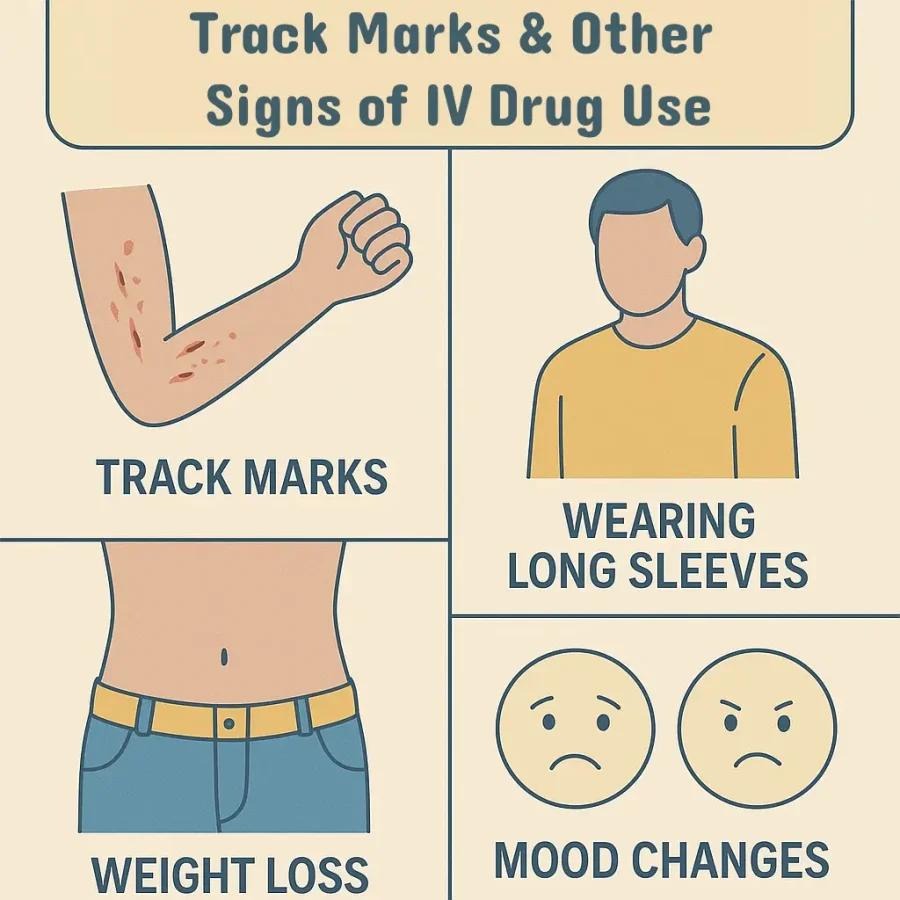 Track Marks & Other Signs of IV Drug Use